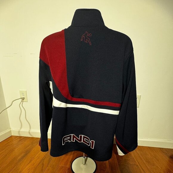 Vintage Y2K AND1 Basketball Full Zip Jacket Embroidered - Size XL - Picture 2 of 7